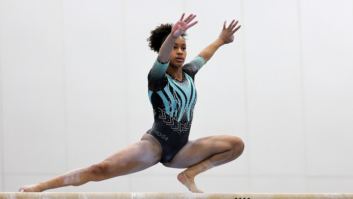 Skye Blakely on balance beam