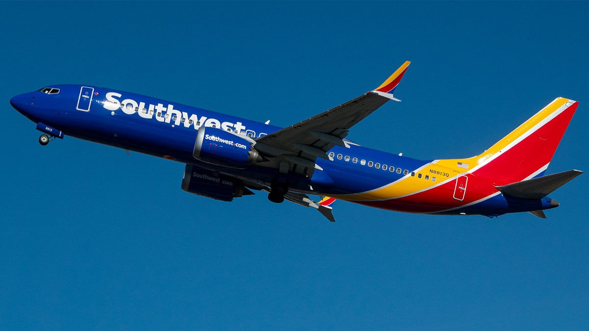 A Southwest Airlines Boeing 737 MAX 8 aircraft