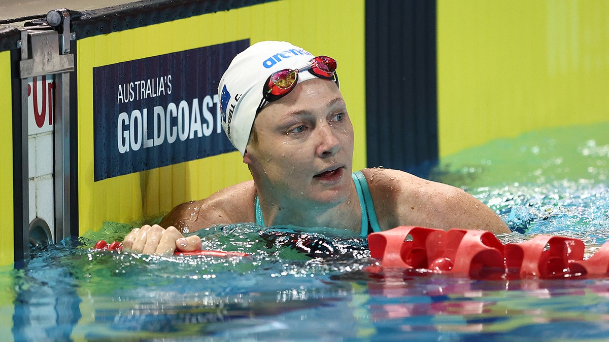 Cate Campbell after the swimming event