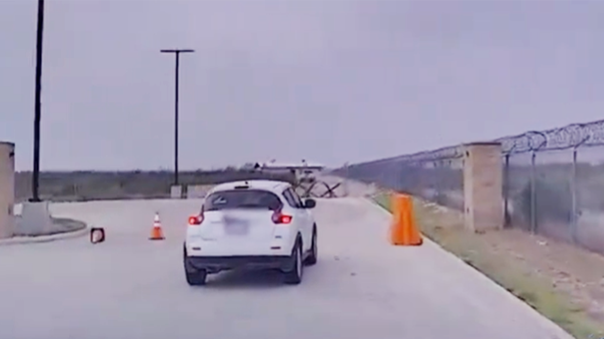 A car breaches Laughlin Air Force Base in Texas.