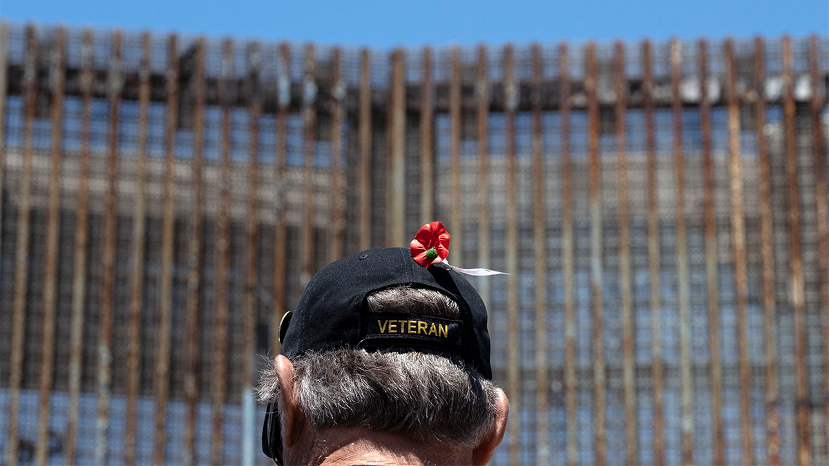 veteran at us-mexico border wall