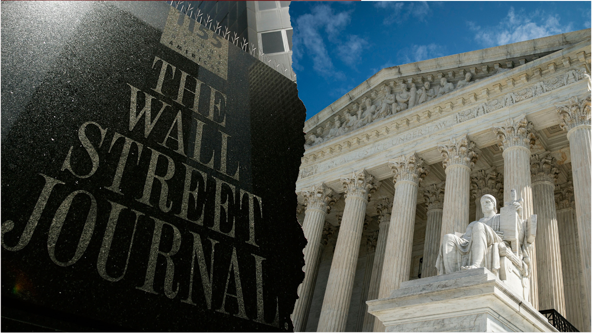 Wall Street Journal and Supreme Court split image