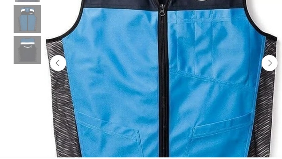 Amazon vest being sold in an online retailer.