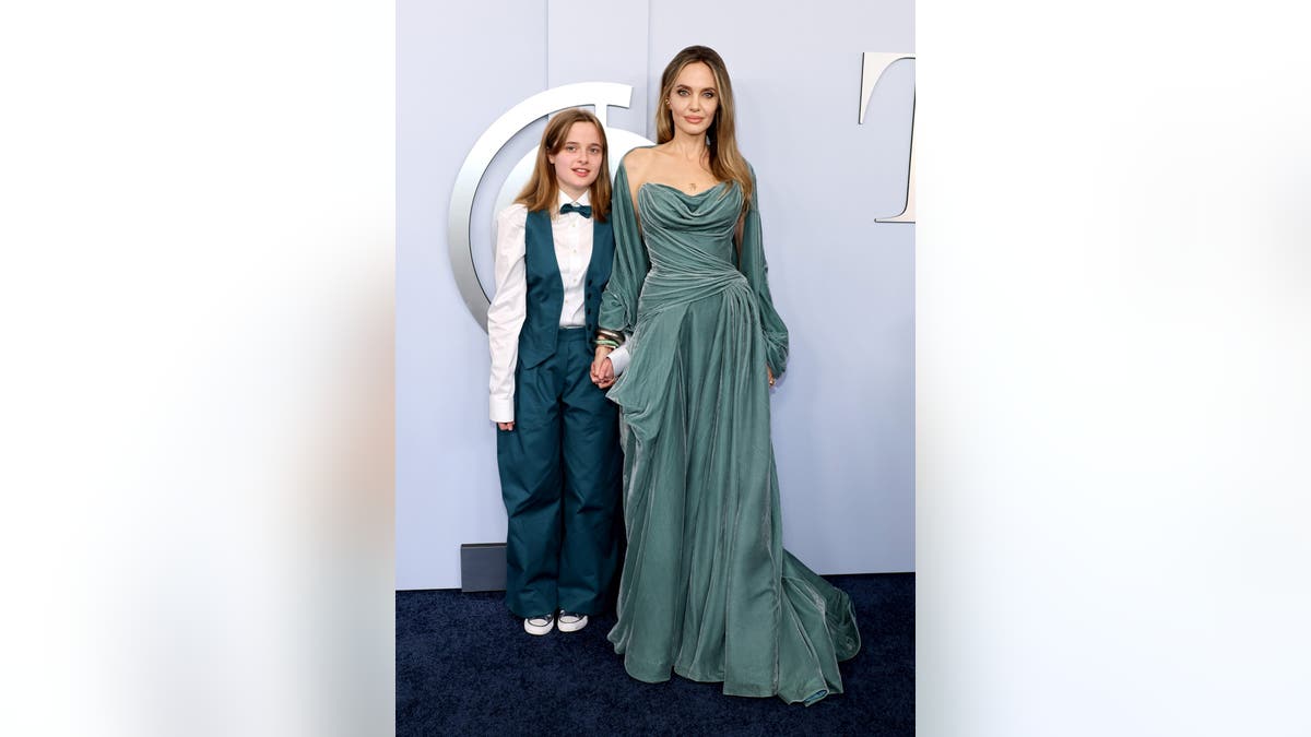 A photo of Angelina Jolie and daughter Vivienne at Tony Awards