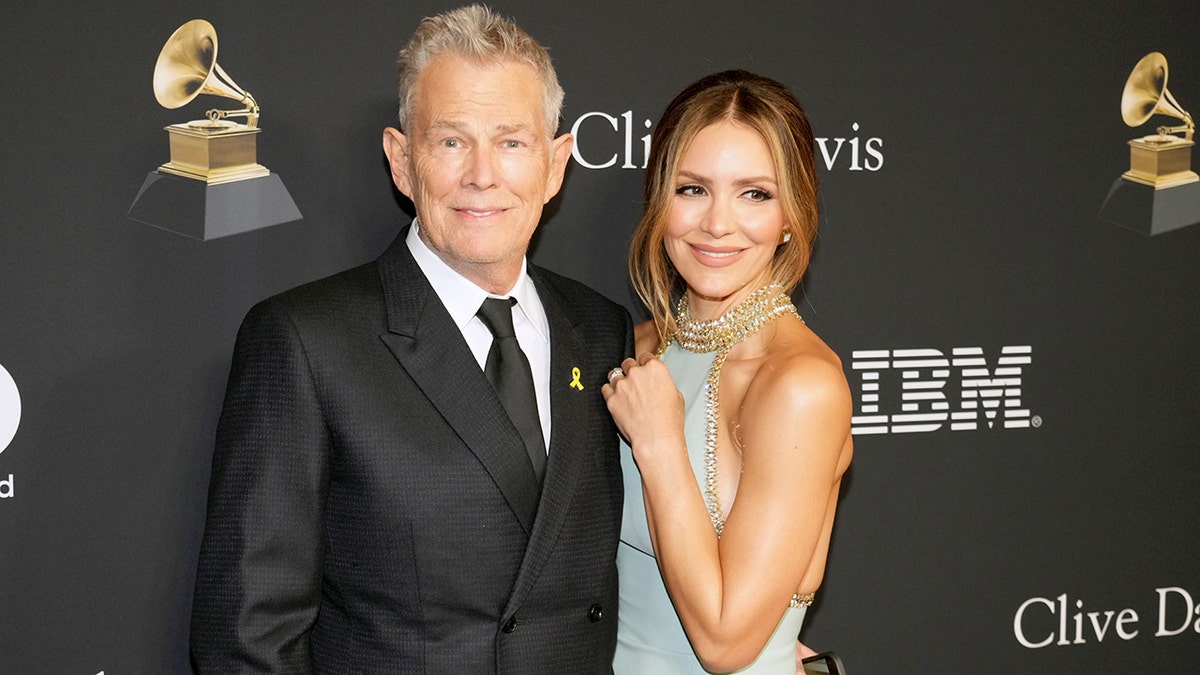 Katherine McPhee and David Foster on the Pre-Grammy red carpet