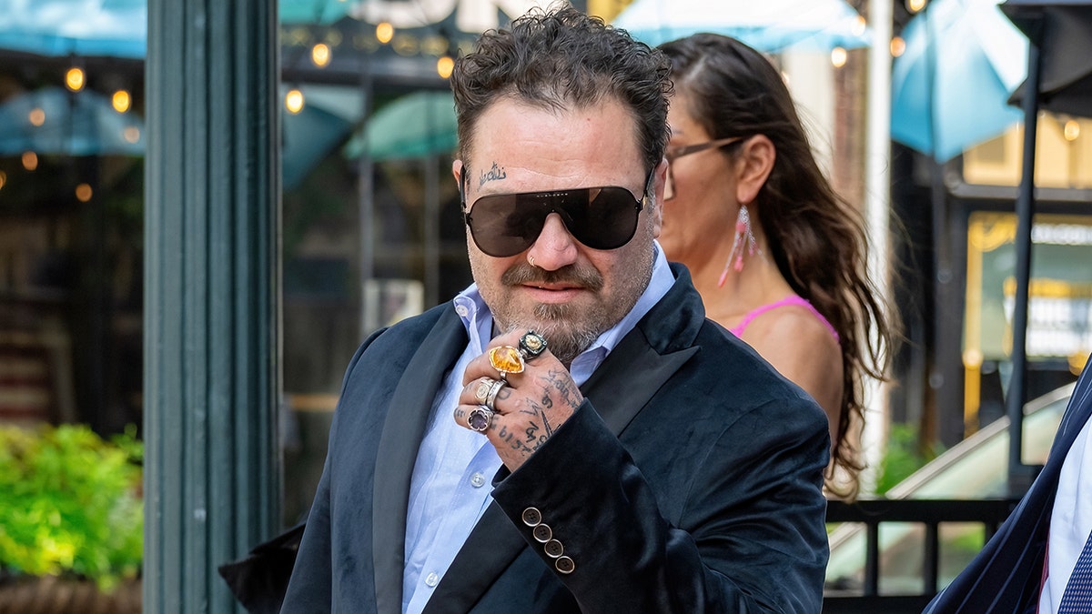 Bam Margera is seen arriving to Chester County Justice Center on July 27, 2023 in Philadelphia, Pennsylvania. (Photo by Gilbert Carrasquillo/GC Images)