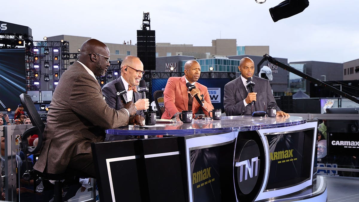 Charles Barkley on the set of "Inside the NBA"