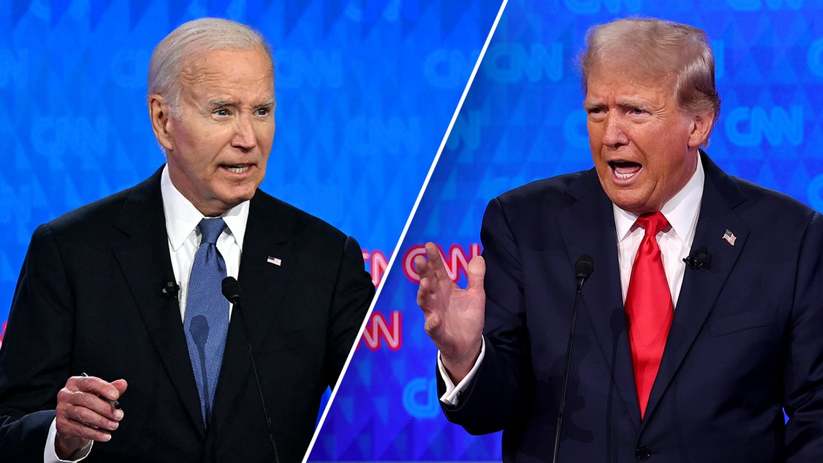 left-right split: Biden and Trump debate