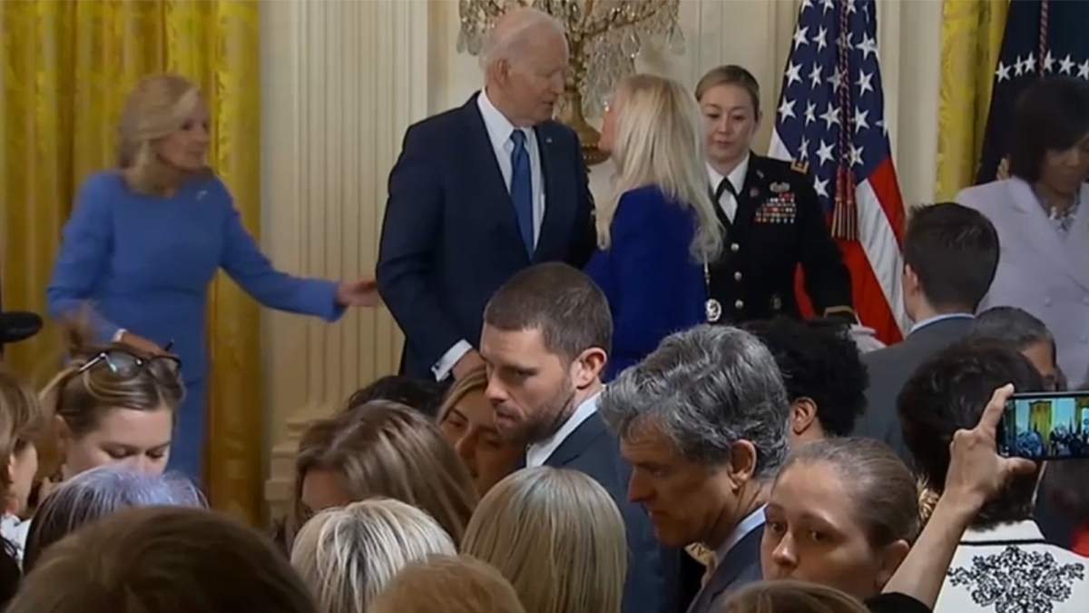 Jill Biden and Joe Biden at White House event