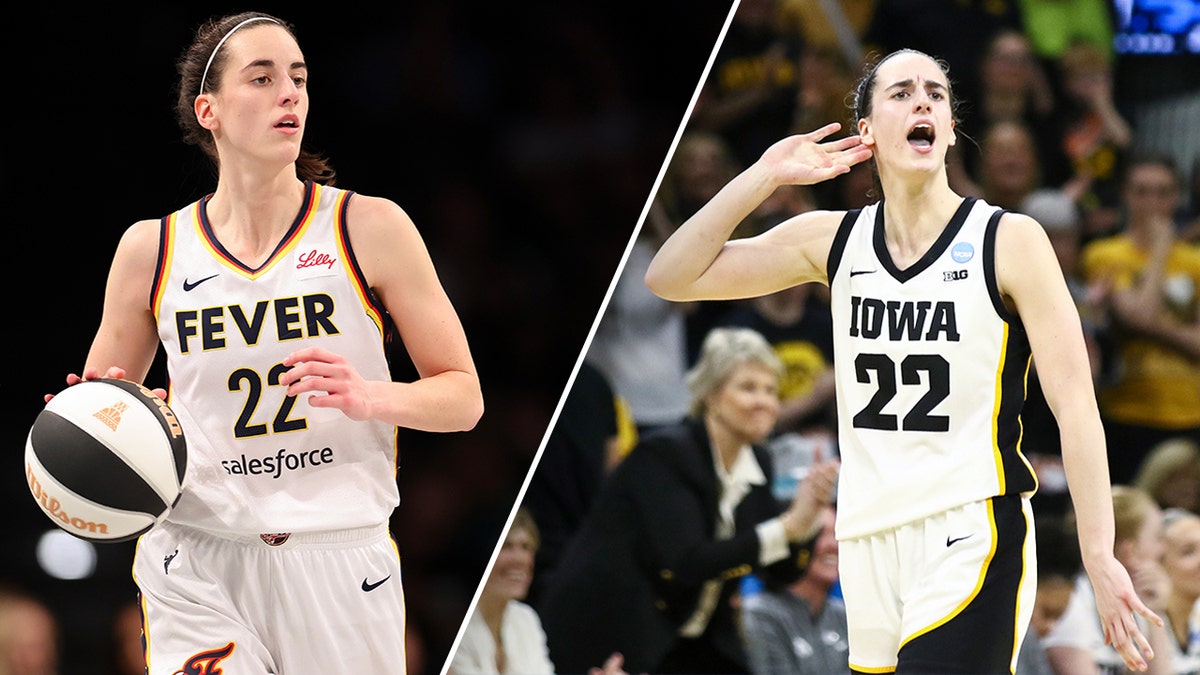 Caitlin Clark photos playing for the Indiana Fever and Iowa Hawkeyes