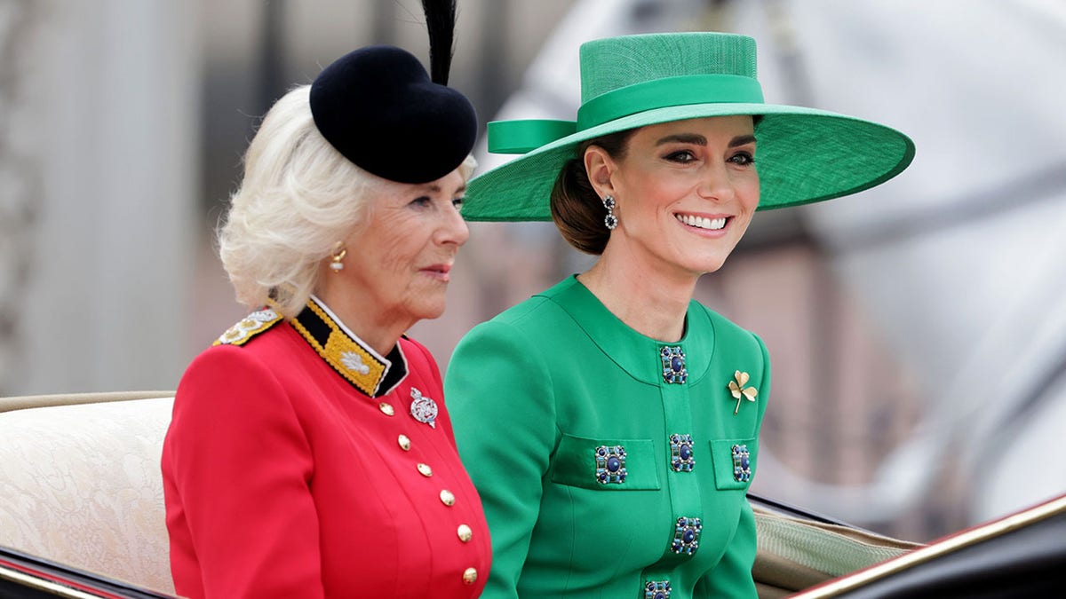Cmilla and Kate at Trooping the Colour in 2023