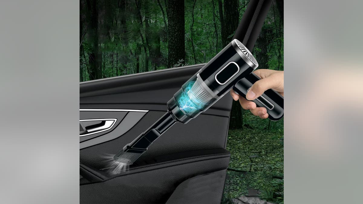 A car vacuum will help clean up any mess.