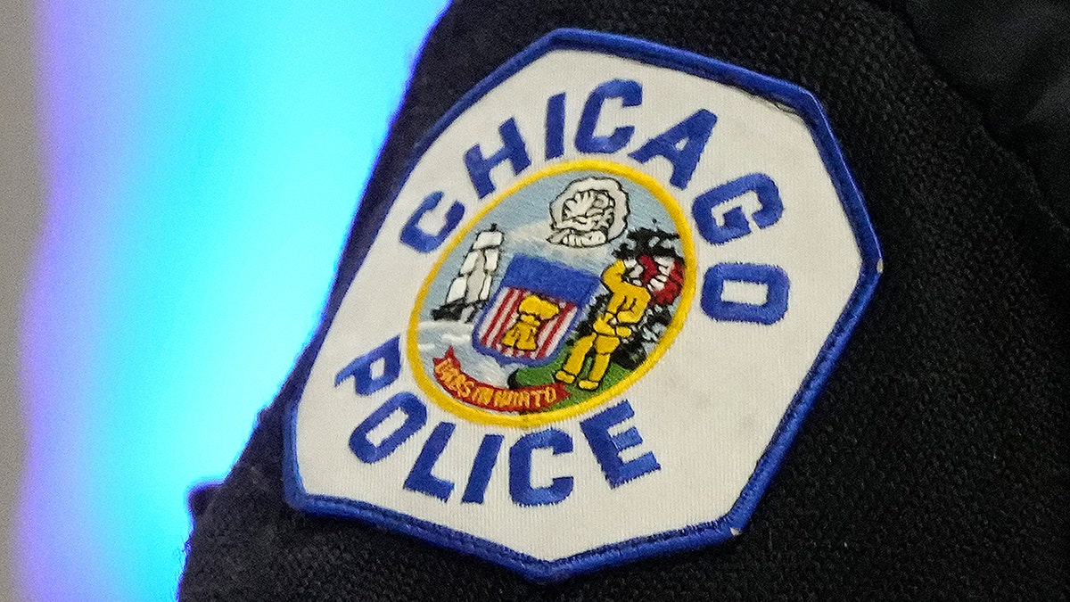 A patch on the uniform of a Chicago police officer