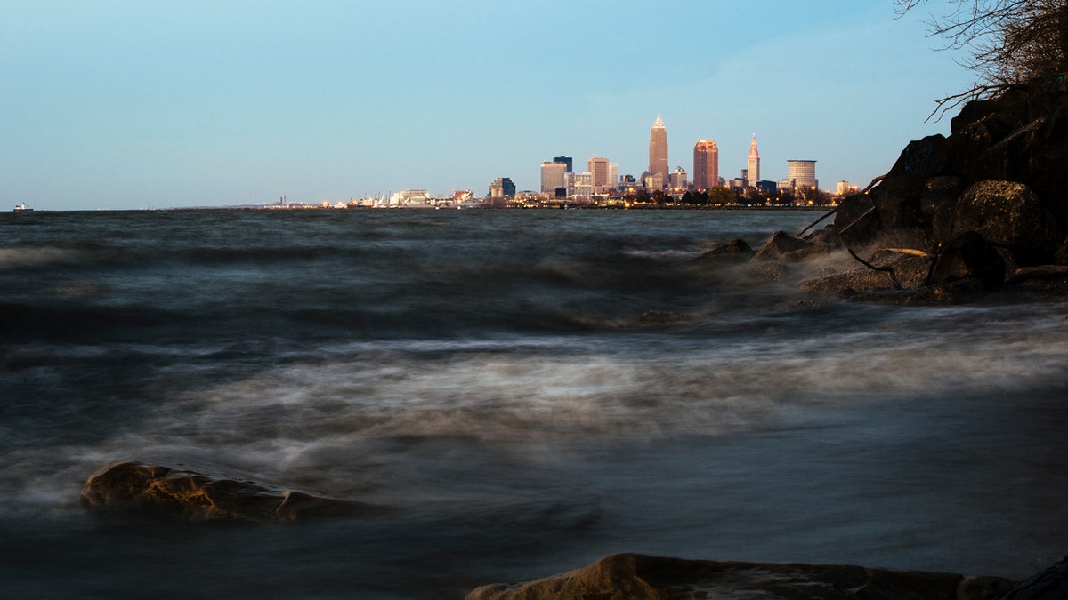 Cleveland skyline from Edgewater Park