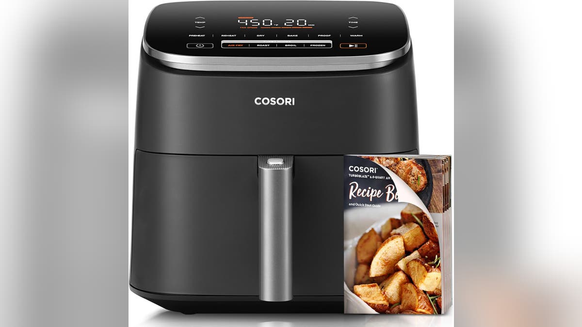 The COSORI air fryer has several functions.