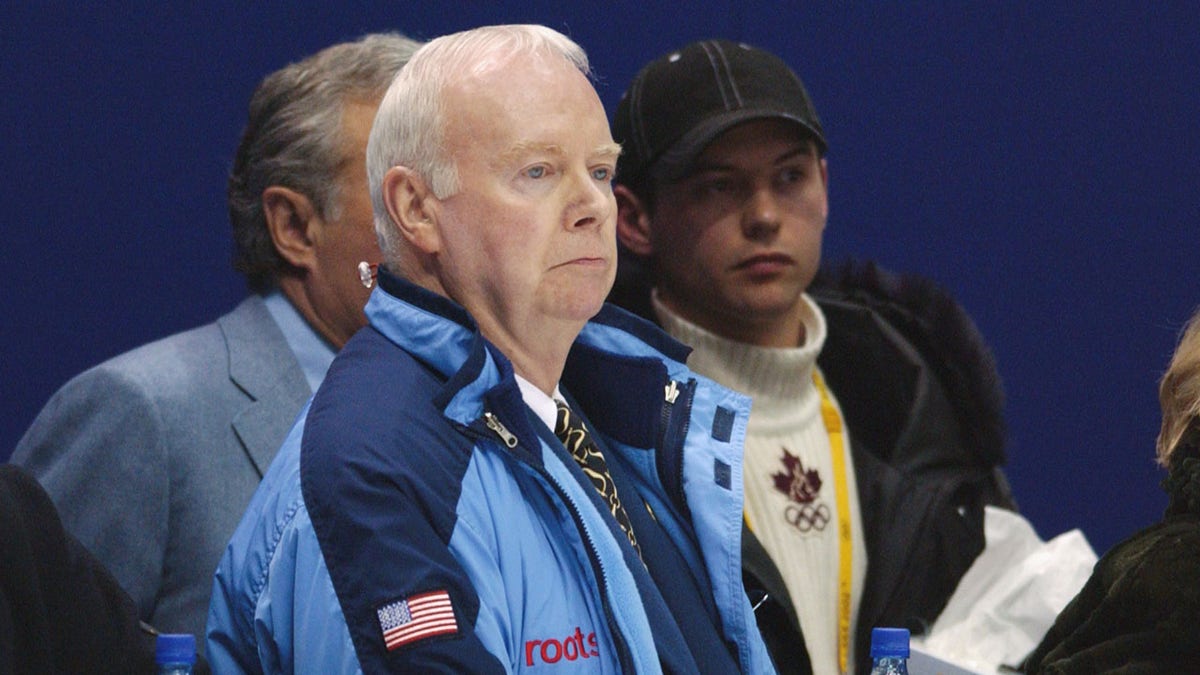 Frank Carroll watches warm ups