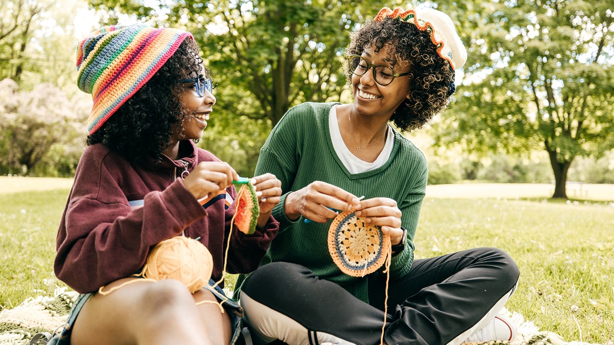 Learning and teaching how to knit and crochet