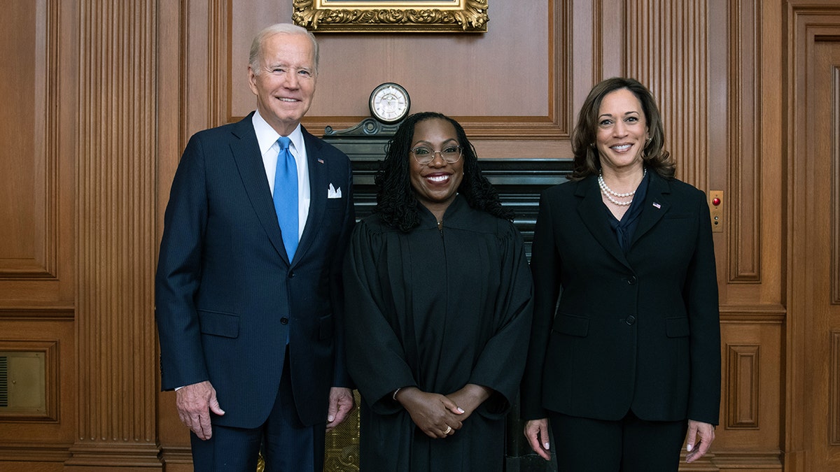 Ketanji Brown Jackson with Biden and Harris