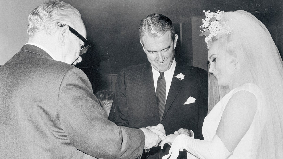 Joshua S. Cosden and Zsa Zsa Gabor at wedding