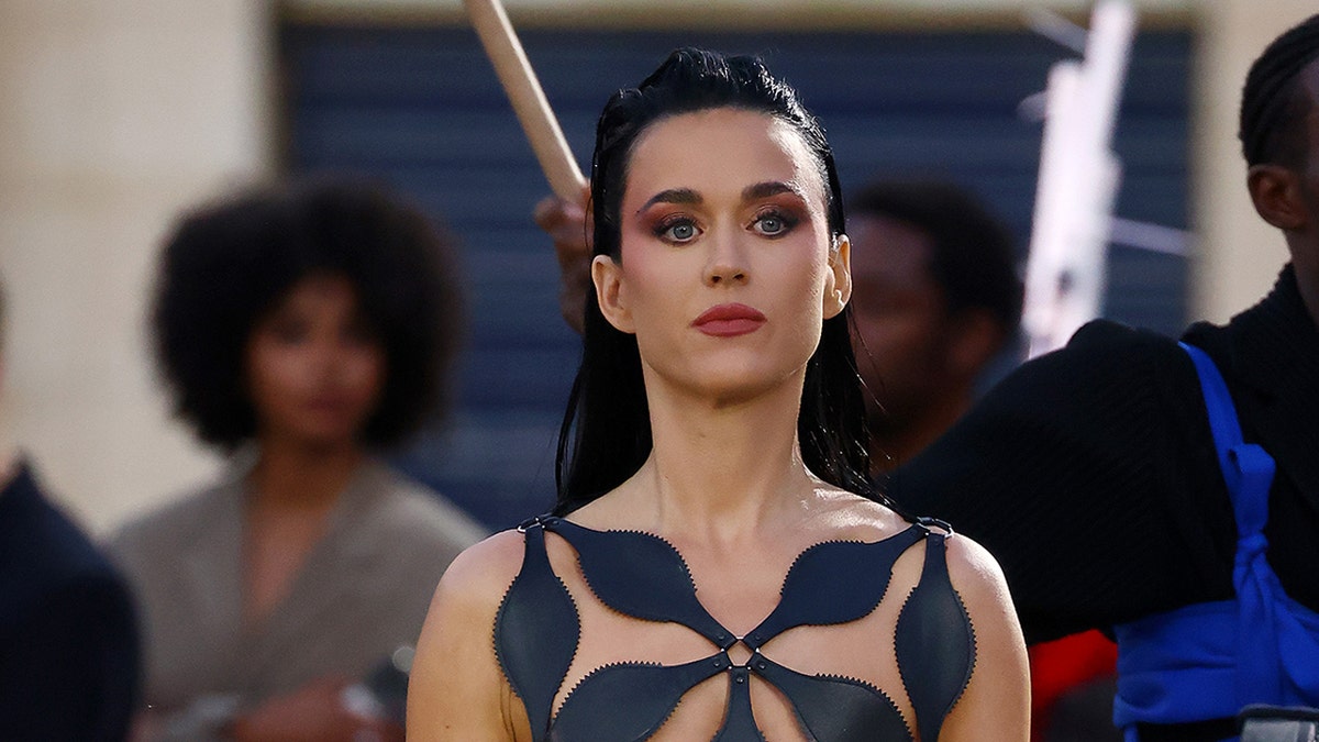 Singer Katy Perry shows some skin in nearly naked dress