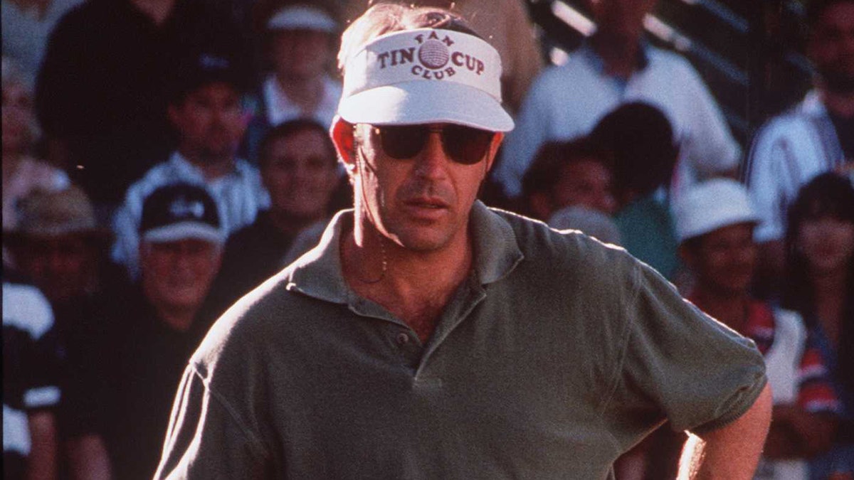 A screenshot of Kevin Costner in "Tin Cup."
