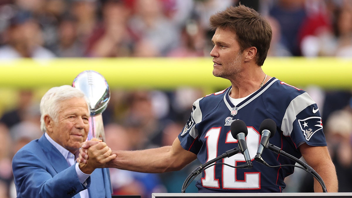 Brady and Kraft high five