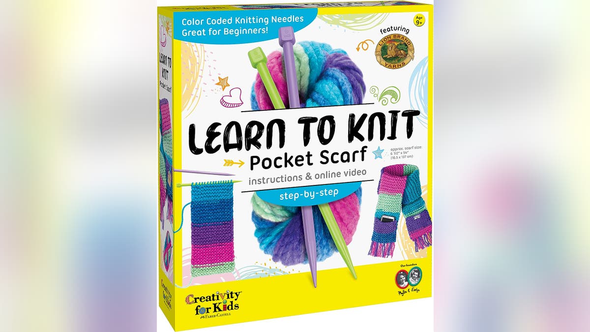 Knit a scarf with this kit.