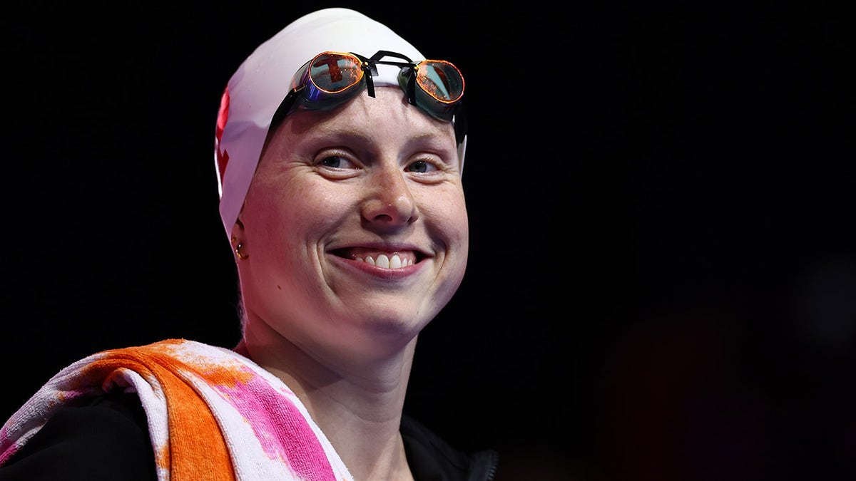Lilly King looks on before a race
