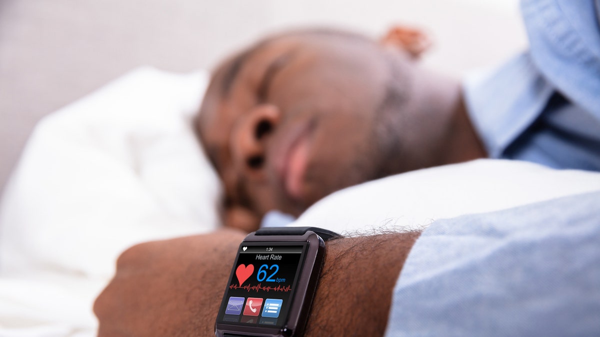 Man sleeping smartwatch