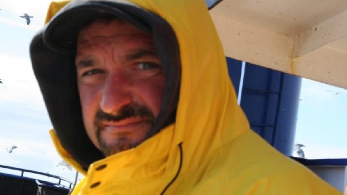 Nick Mavar in fishermen gear