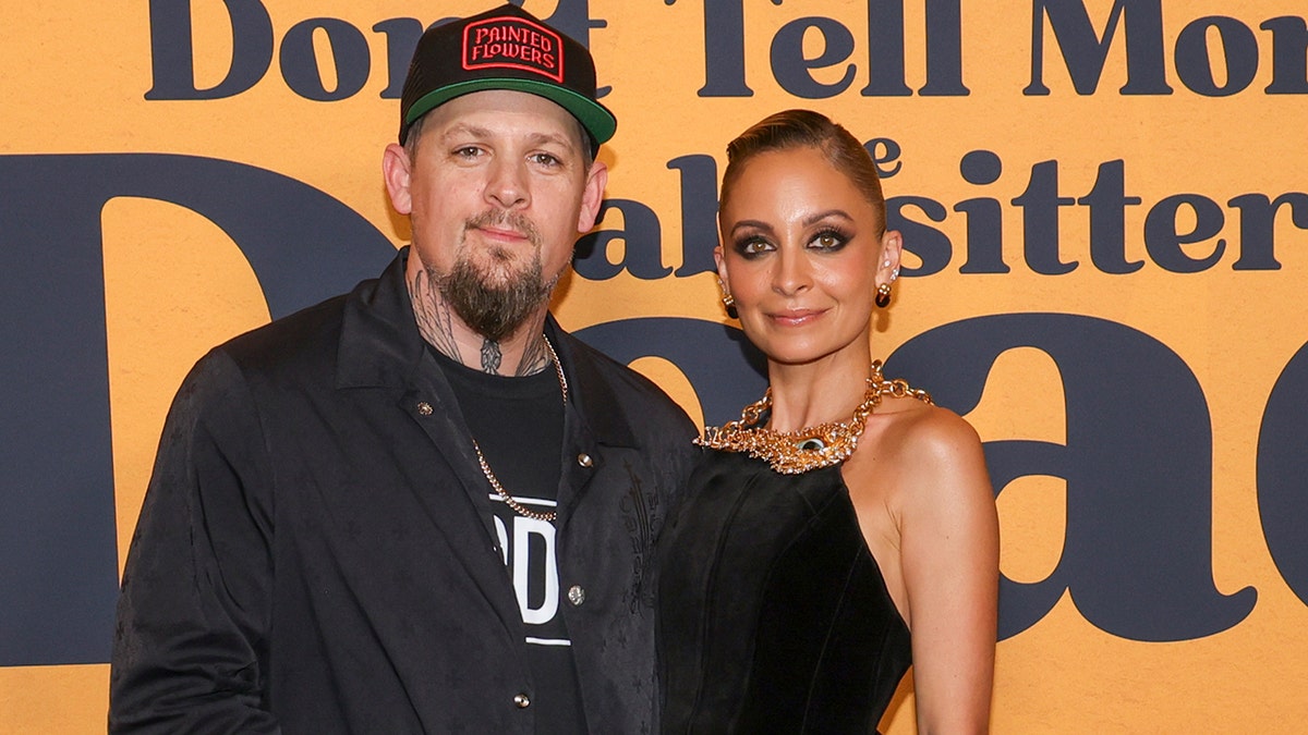 Joel Madden and Nicole Richie at the premiere of "Don't Tell Mom the Babysitter is Dead."