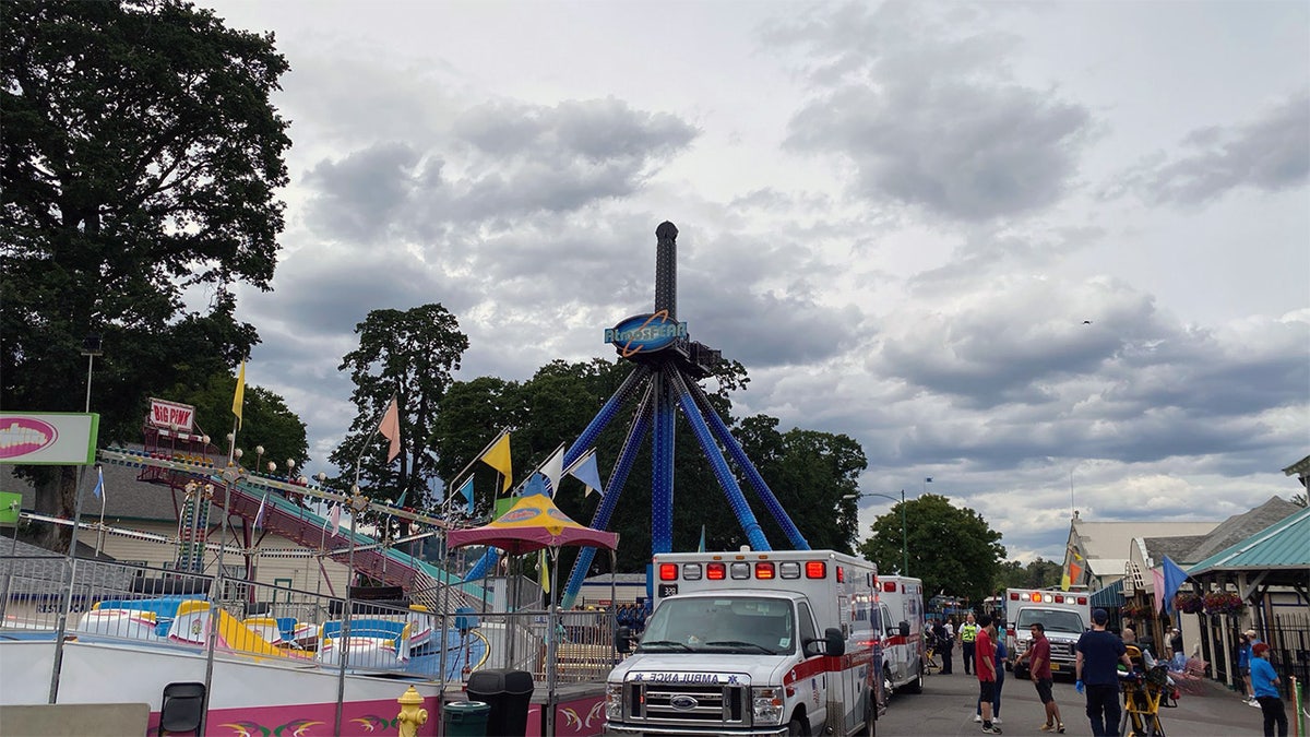 At least 30 people were trapped on a ride at Oaks Amusement Park in Portland, Oregon.