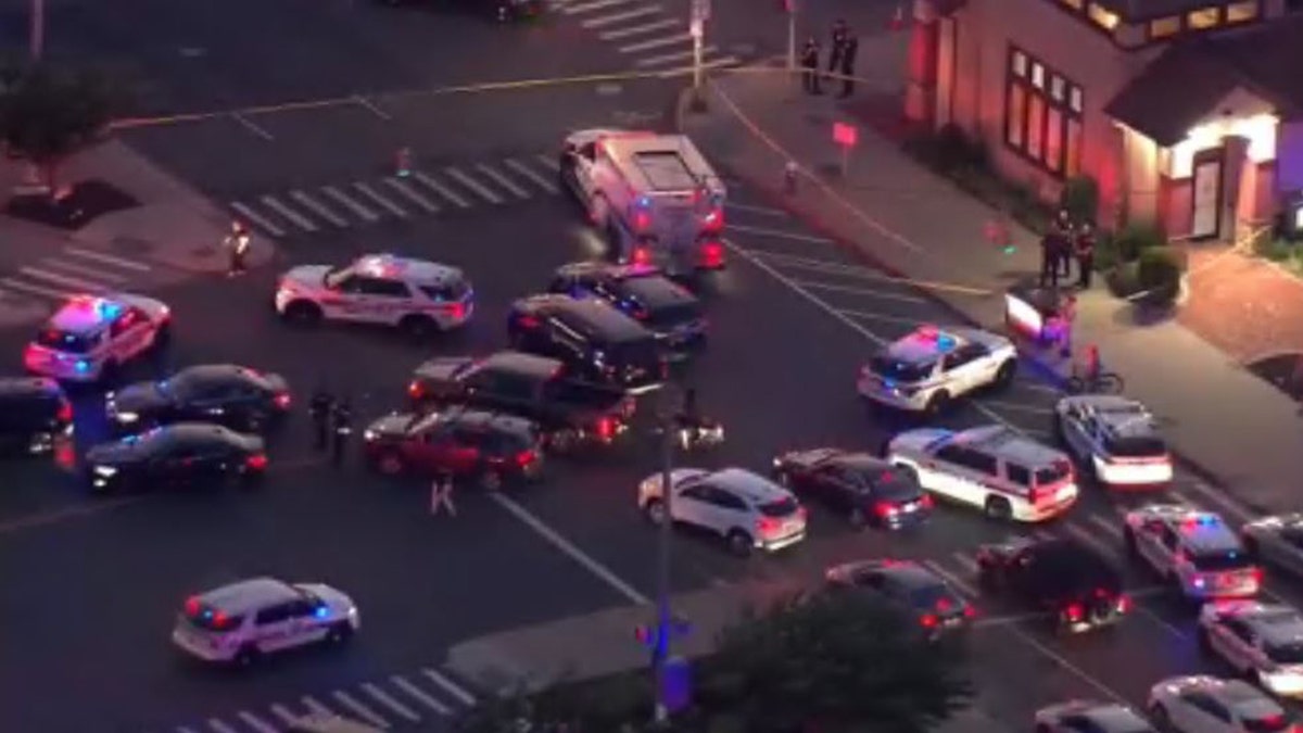 Police cars in Long Beach, NY