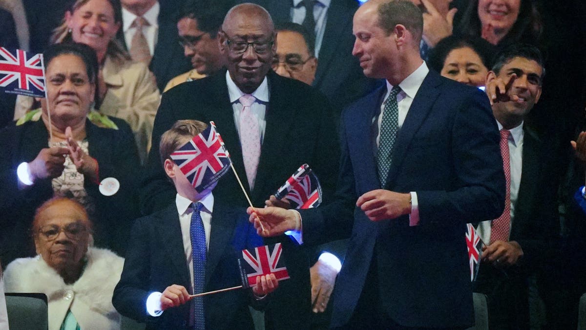A photo of Prince George and Prince William