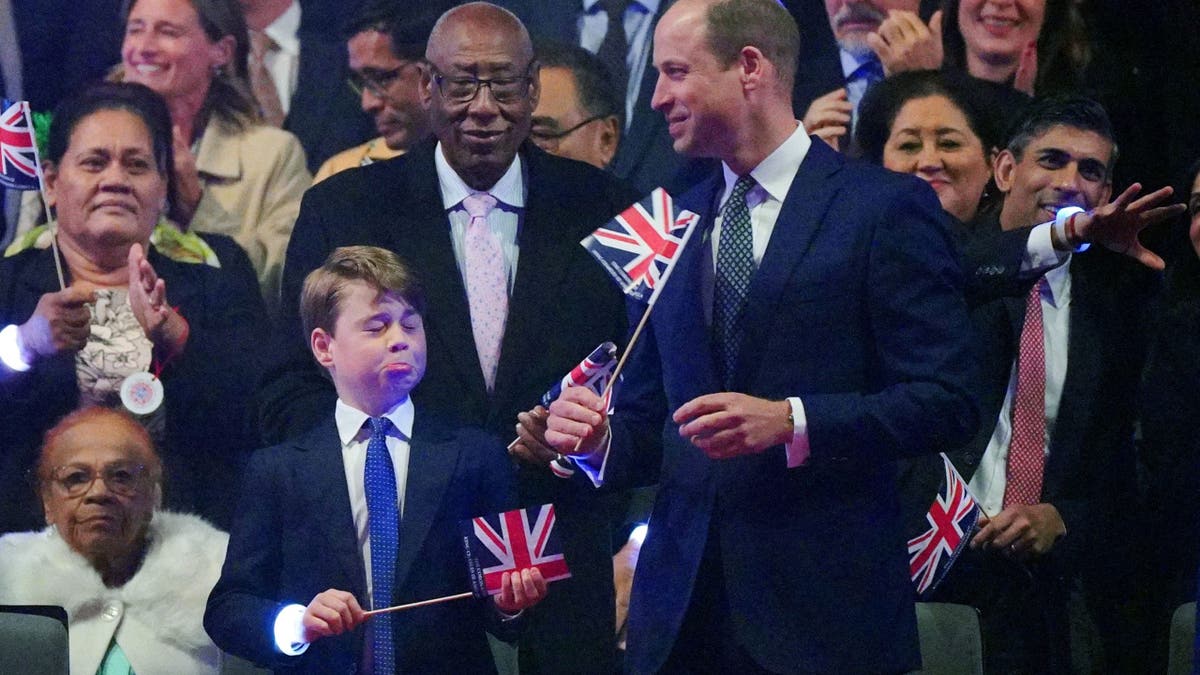 A photo of Prince George and Prince William