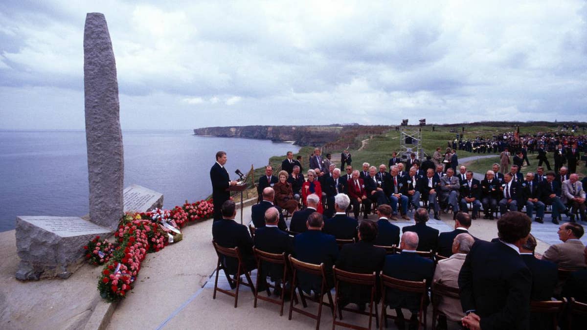 President Reagan gave two speeches in Normandy on June 6, 1984, during which he delivered one of his most famous speeches highlighting the heroic actions of "boys from Pointe du Hoc."