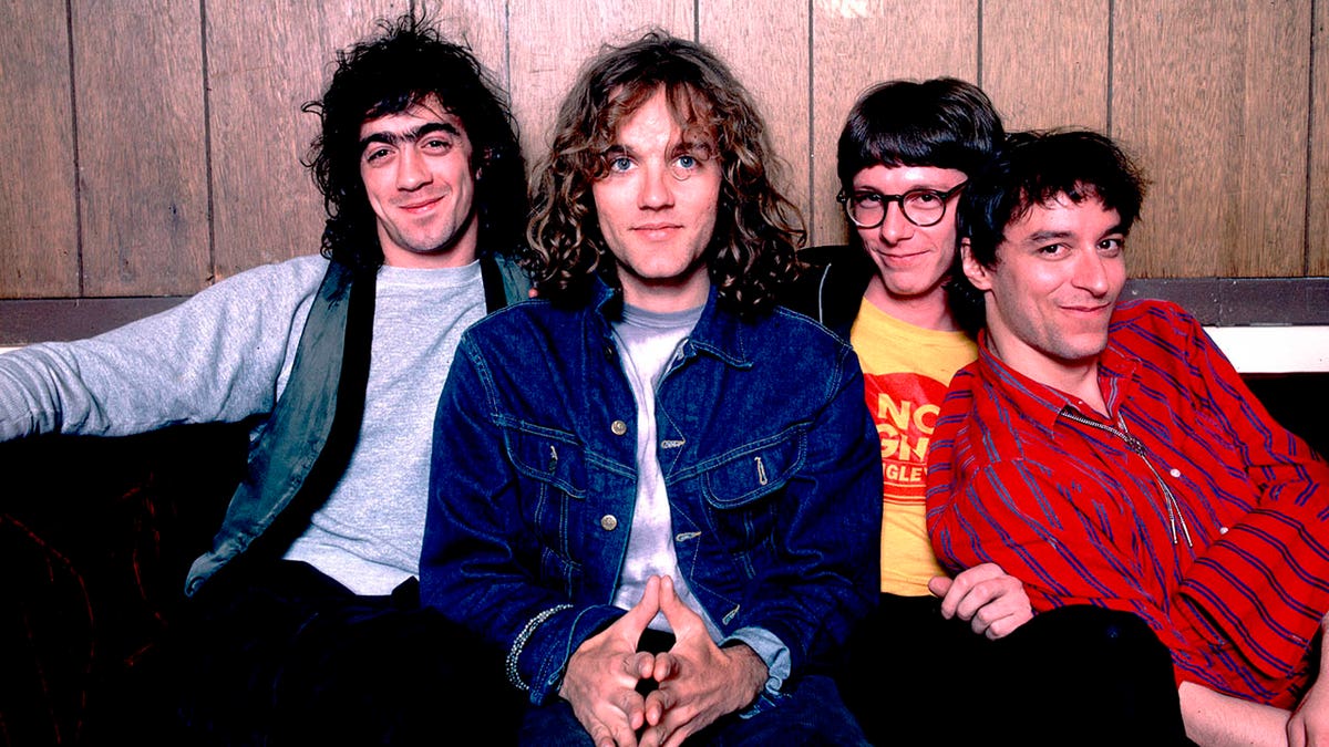Bill Berry, Michael Stipe, Mike Mills and Peter Buck in 1984