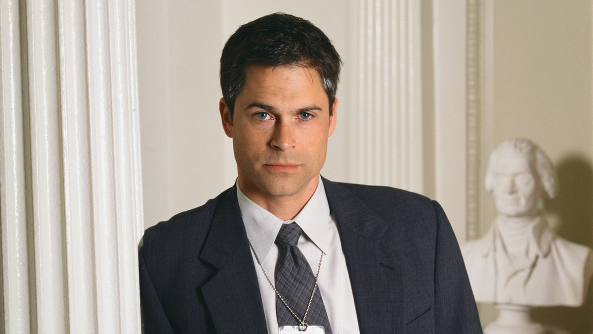 Rob Lowe in character as Sam Seaborn on The West Wing.