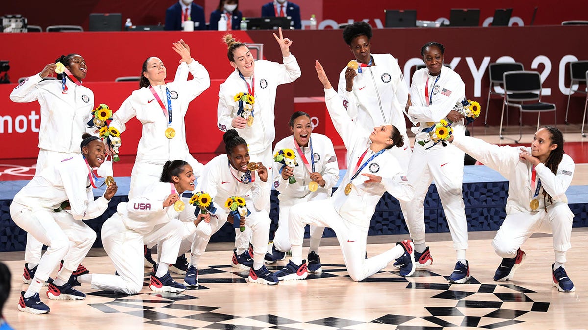 Team USA celebrates gold medal