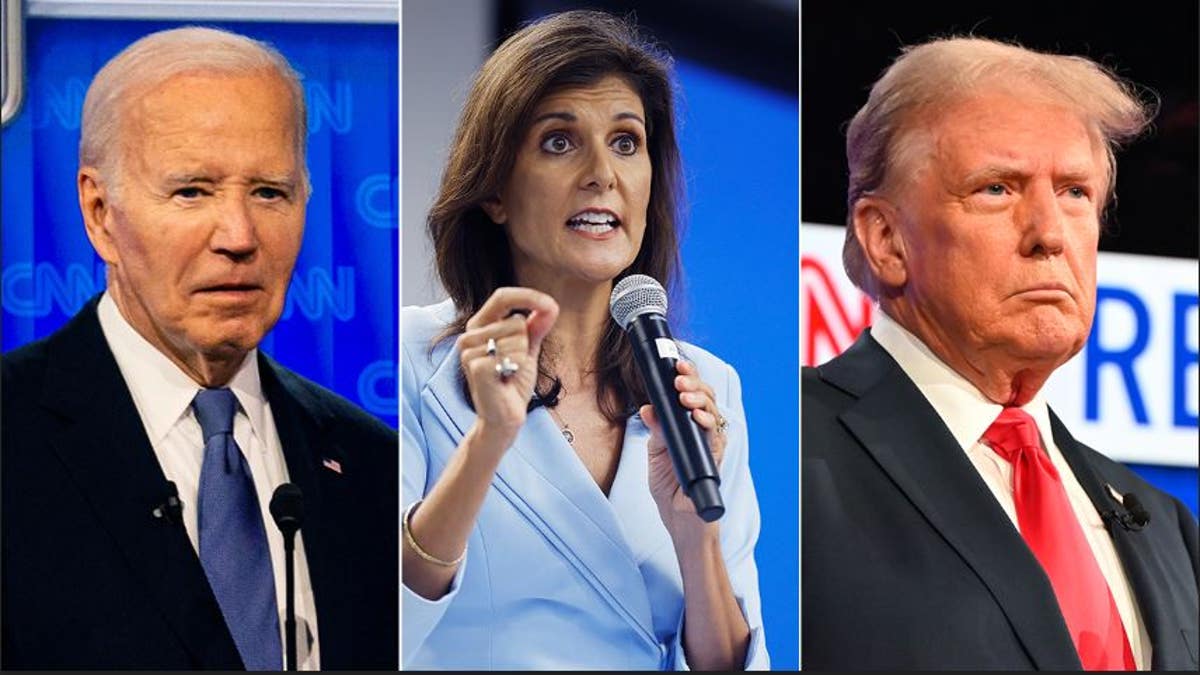 A split of Haley along with Trump and Biden at the debate