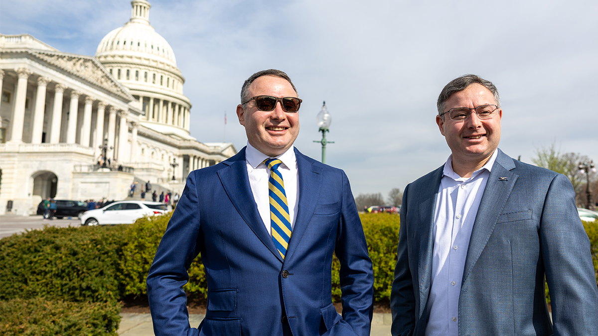 Vindman brothers, Alex and Eugene (left to right) outside the Capitol