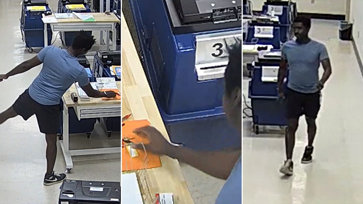 3 split thumbnail of walter ringfield taking security election equipment