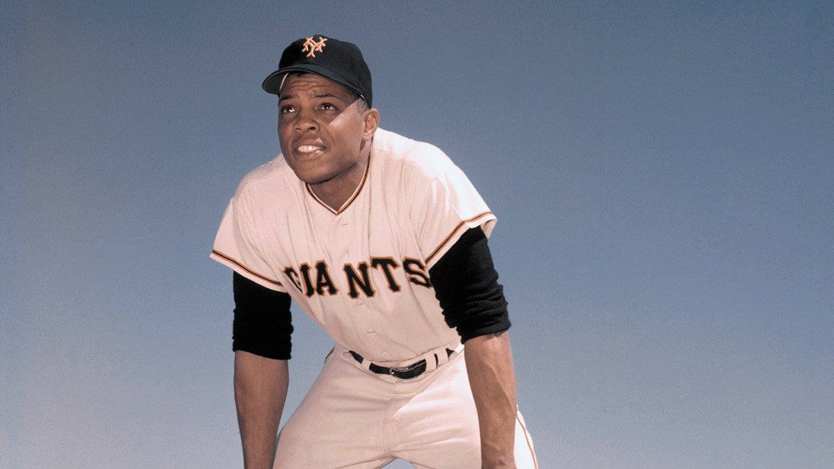 Willie Mays on the field