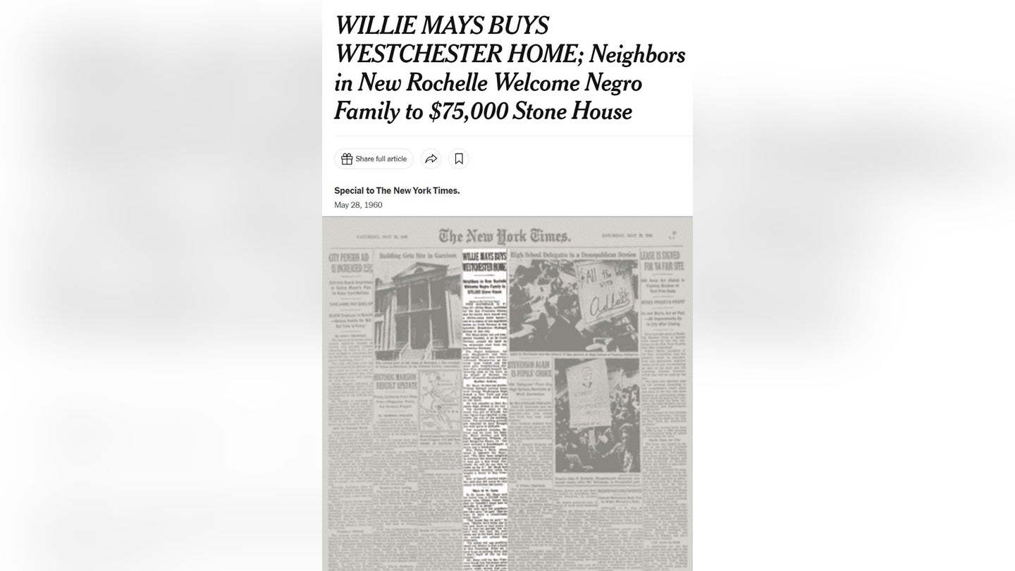 Willie Mays' Secluded New York Mansion: A Refuge from Racism and Marital Turmoil