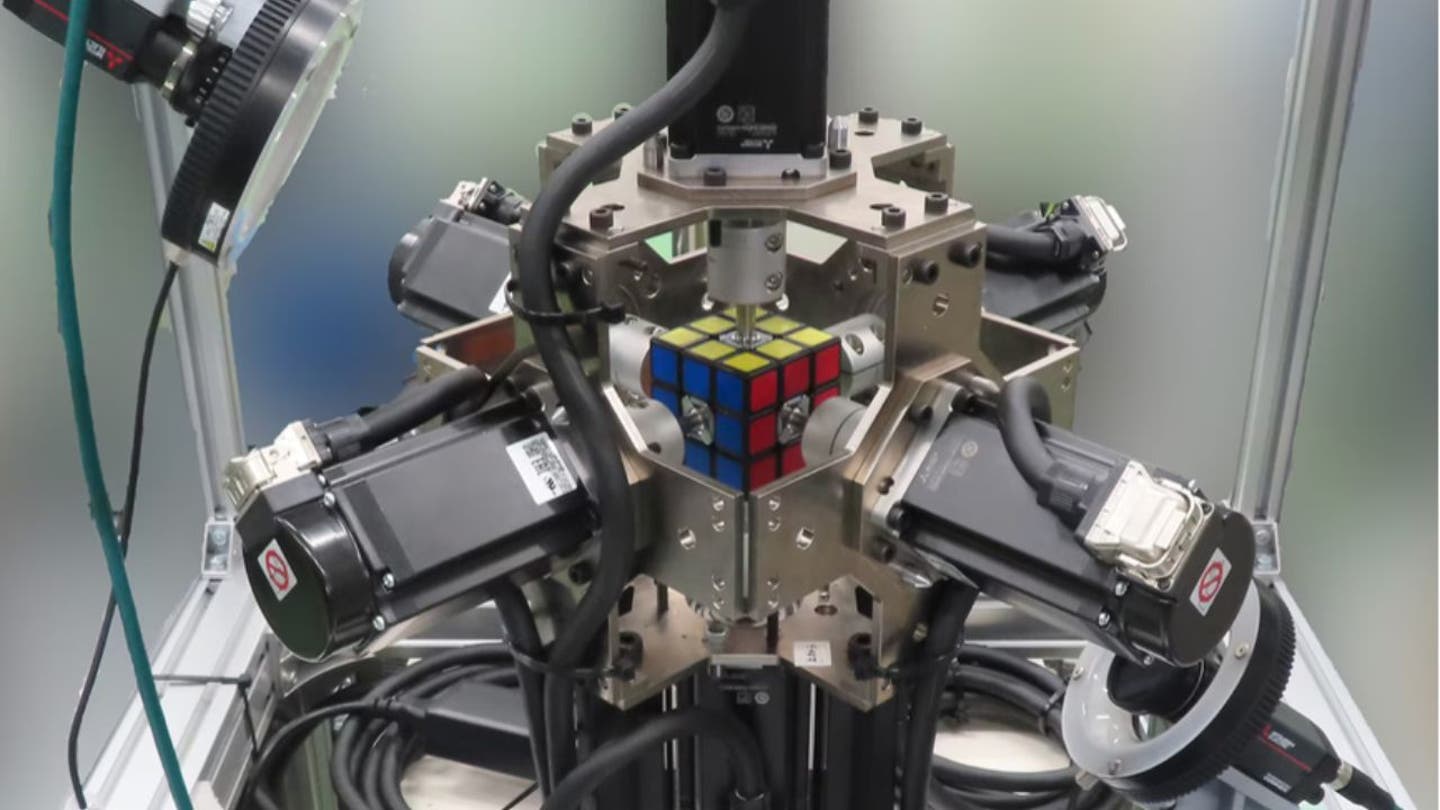 3 Mitsubishi electrics robot crushes Rubiks Cube challenge setting a new world record