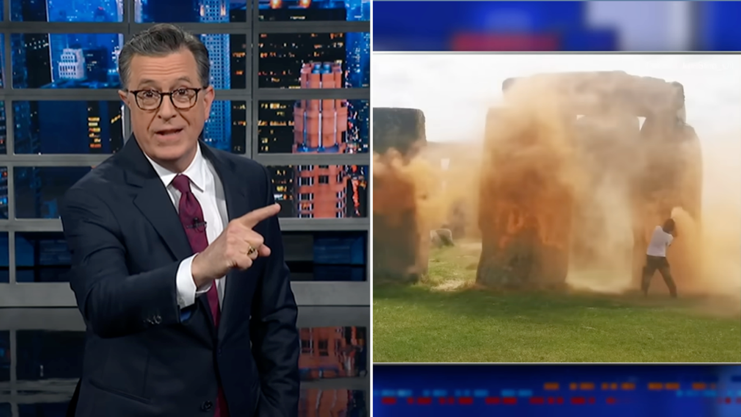 Stephen Colbert Slams Climate Activists for Desecrating Stonehenge