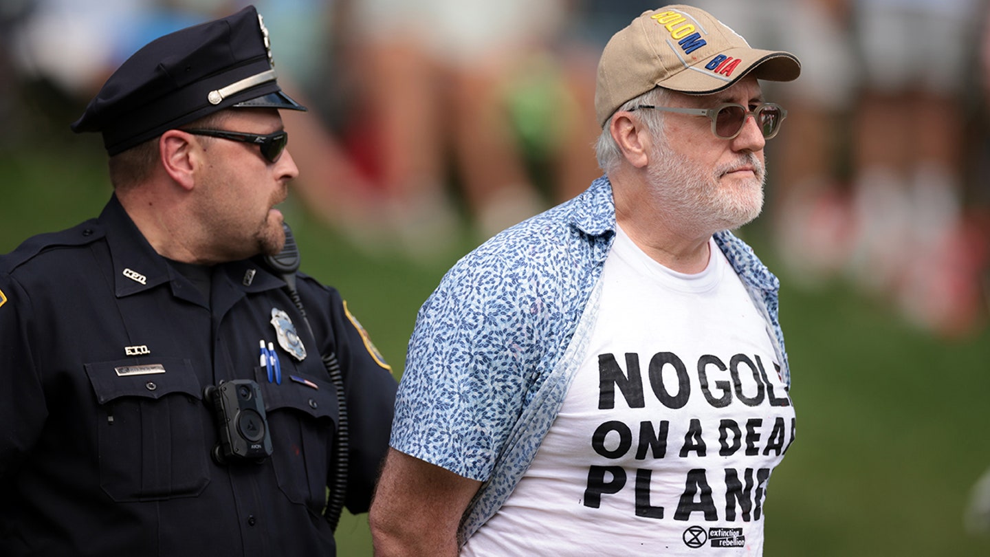 Title: Protesters Rush Golf Course During PGA Tournament Final, Demanding Climate Action