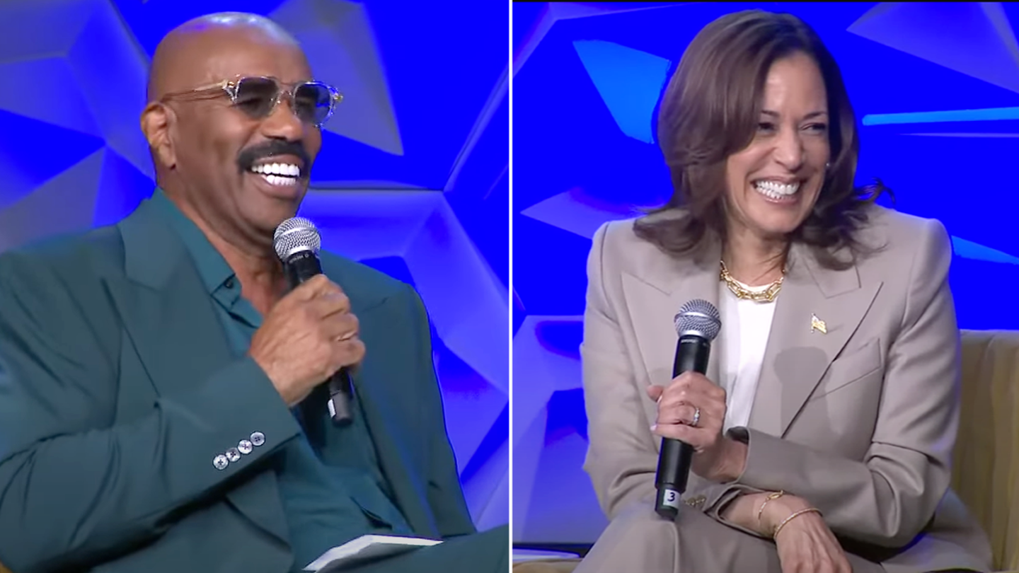 Steve Harvey's Strategic Interview with VP Kamala Harris: Lobbing for Political Slams