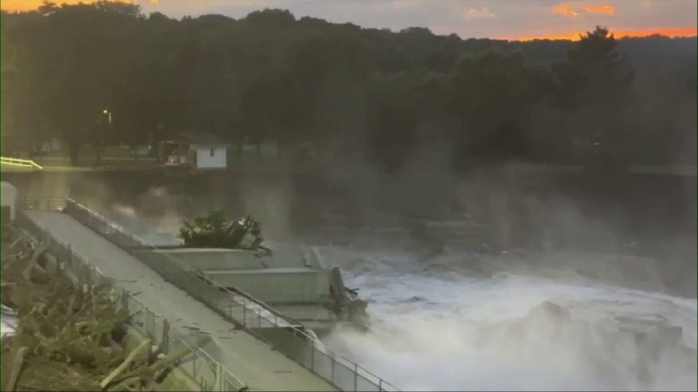 Rapidan Dam Collapse Sends House into River as Minnesota Emergency Escalates