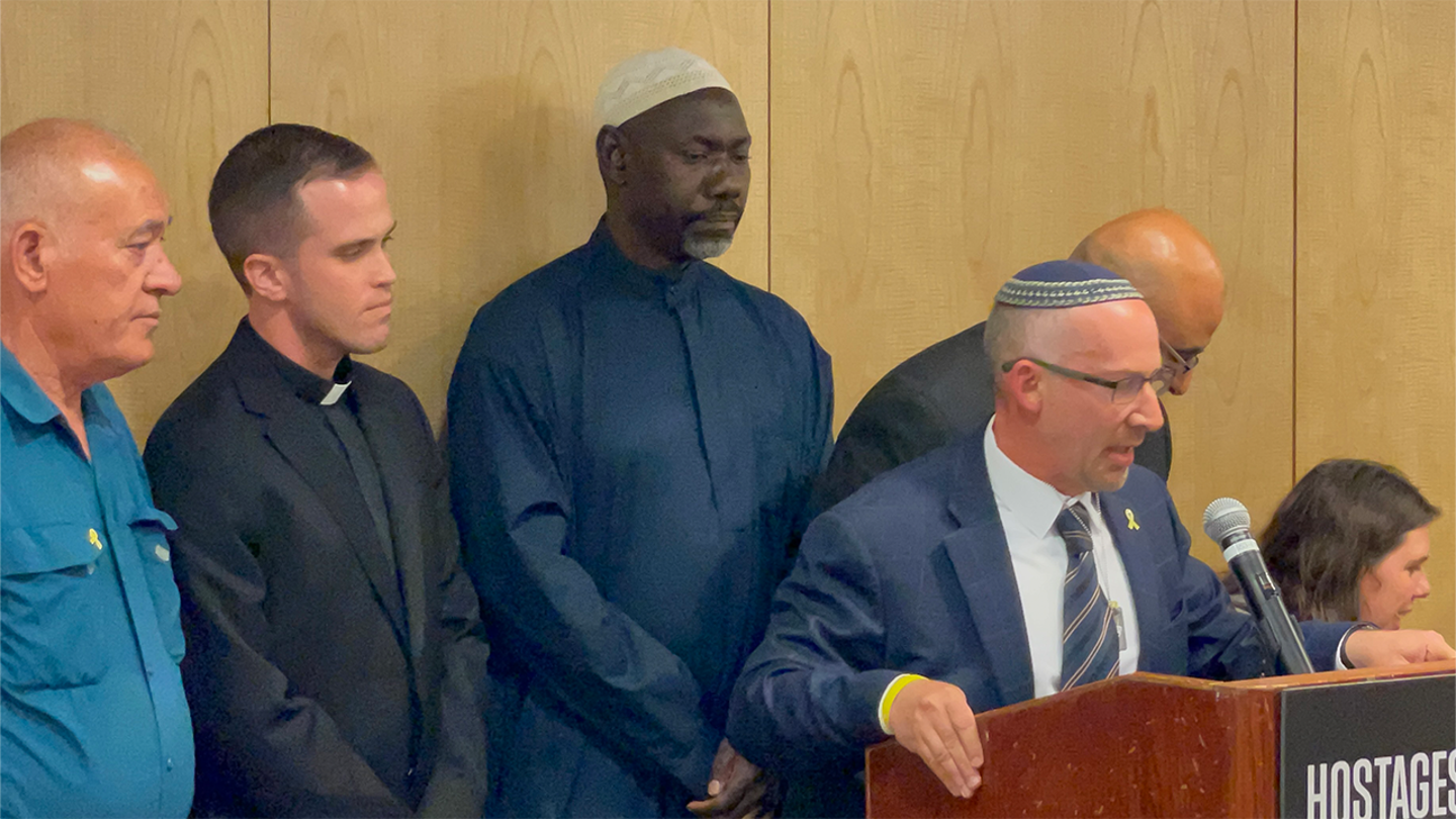 Families of hostages taken in Israel on Oct. 7 plead for peace at interfaith conference in NYC